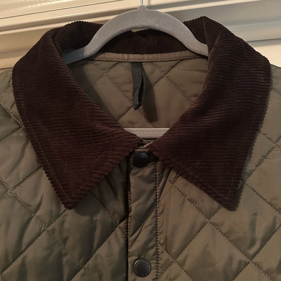 Men's Olive Green Quilted Barbour Jacket XXL - Picture 6 of 8